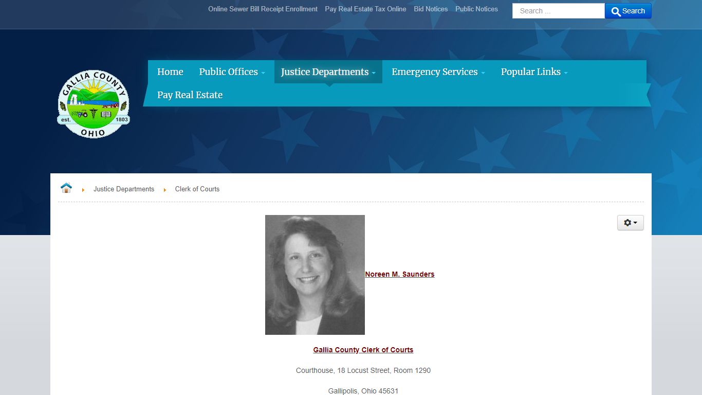 Meet the Clerk of Courts - Gallia County, Ohio